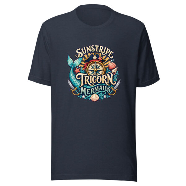 Sunstripe Tricorn Mermaids Graphic Tee mockup 7