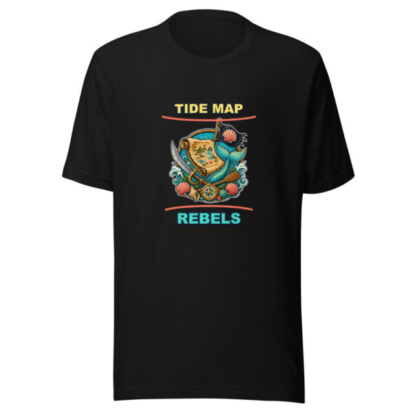TIDE MAP REBELS Heartbeat-20260614-piratesnmermaids-codex Graphic Tee mockup 1 TIDE MAP REBELS Heartbeat-20260614-piratesnmermaids-codex Graphic Tee front view