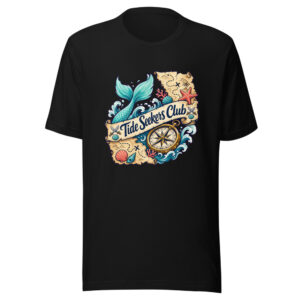 Tide Seekers Club Graphic Tee mockup 1 Tide Seekers Club Graphic Tee front view