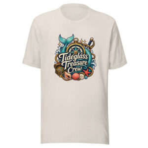 Tideglass Treasure Crew Graphic Tee mockup 1 Tideglass Treasure Crew Graphic Tee front view