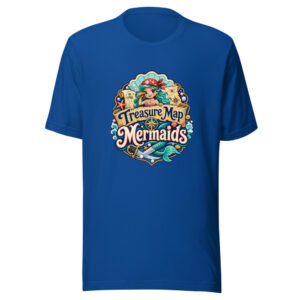 Treasure Map Mermaids Graphic Tee mockup 1 Treasure Map Mermaids Graphic Tee front view