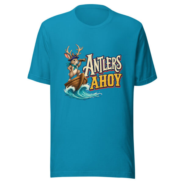 Antlers Ahoy Antlers-ahoy-jackalope Graphic Tee mockup 1 Antlers Ahoy Antlers-ahoy-jackalope Graphic Tee front view