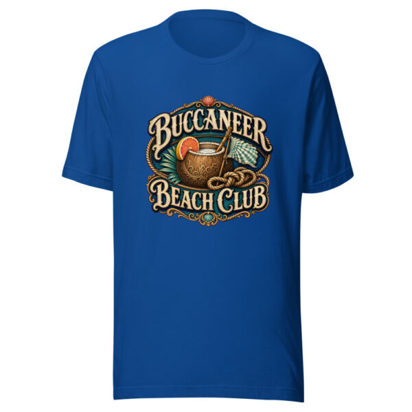Buccaneer Beach Club Graphic Tee mockup 1 Buccaneer Beach Club Graphic Tee front view