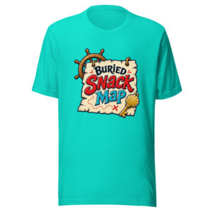 Buried Snack Map Graphic Tee mockup 1 Buried Snack Map Graphic Tee front view