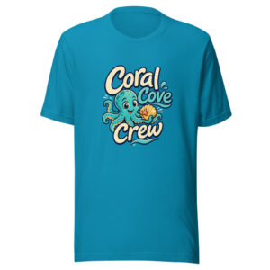 Coral Cove Crew Graphic Tee mockup 1 Coral Cove Crew Graphic Tee front view