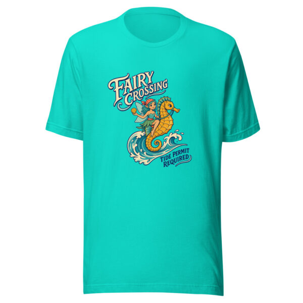 Fairy Crossing — Tide Permit Required Fairy-tide-crossing Graphic Tee mockup 2