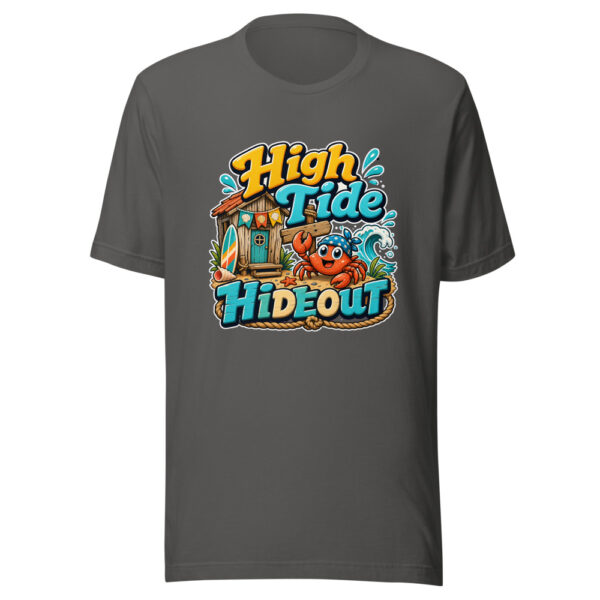 High Tide Hideout Graphic Tee mockup 10