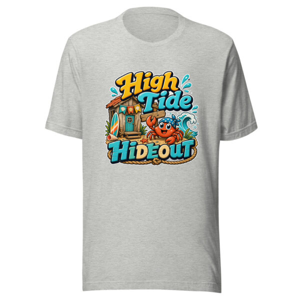 High Tide Hideout Graphic Tee mockup 11