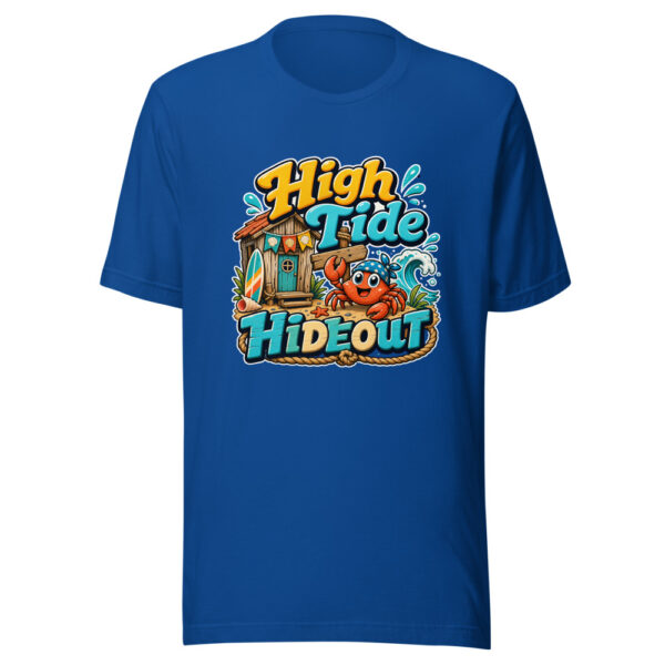 High Tide Hideout Graphic Tee mockup 4