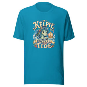 Kelpie Checked The Tide Heartbeat-20260629T145651Z Graphic Tee mockup 1 Kelpie Checked The Tide Heartbeat-20260629T145651Z Graphic Tee front view