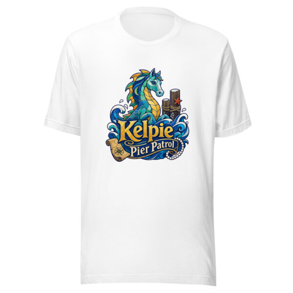 Kelpie Pier Patrol Graphic Tee mockup 8
