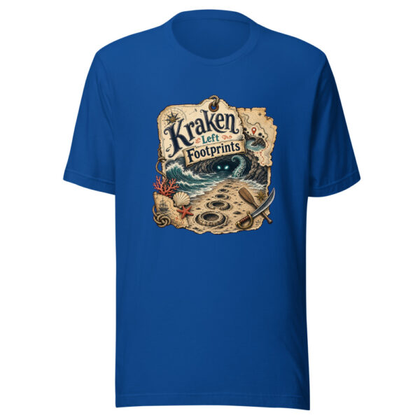 Kraken Left Footprints Graphic Tee mockup 1 Kraken Left Footprints Graphic Tee front view