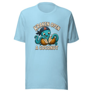 Kraken Open A Coconut Kraken-open-a-coconut Graphic Tee front view