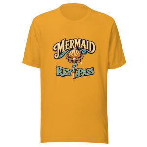 Mermaid Key Pass Graphic Tee mockup 1 Mermaid Key Pass Graphic Tee front view