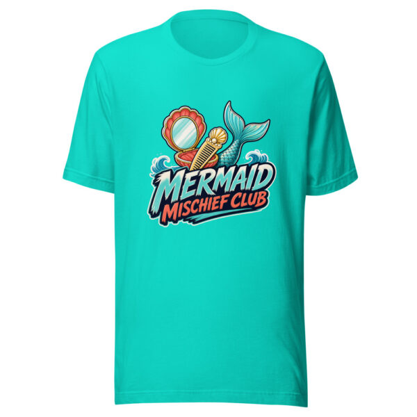 Mermaid Mischief Club Graphic Tee mockup 3