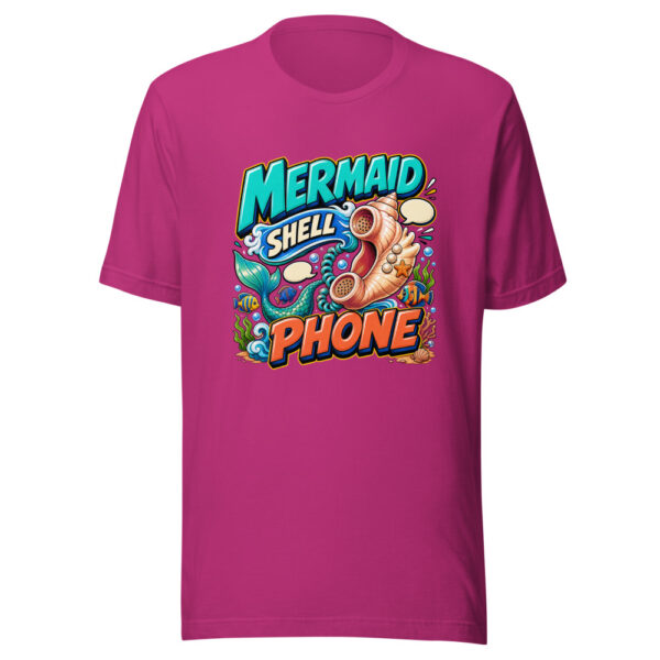 Mermaid Shell Phone Graphic Tee mockup 5 Mermaid Shell Phone Graphic Tee mockup 5