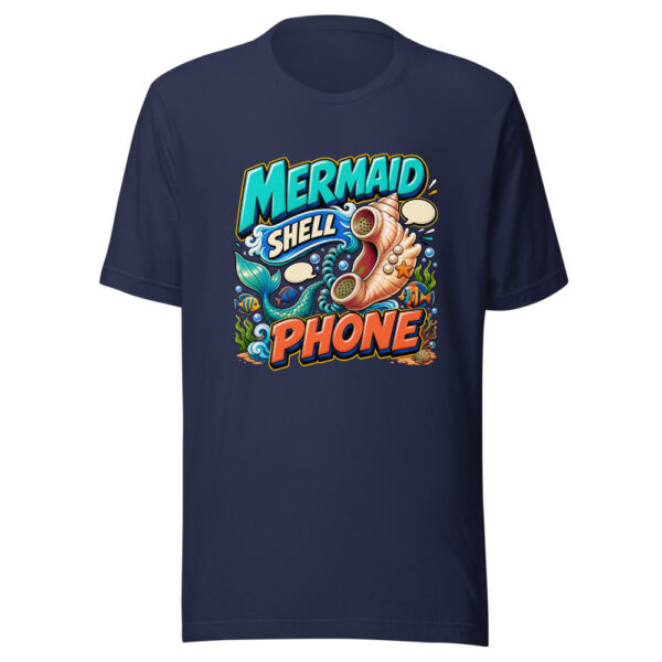 Mermaid Shell Phone Graphic Tee mockup 9 Mermaid Shell Phone Graphic Tee mockup 9