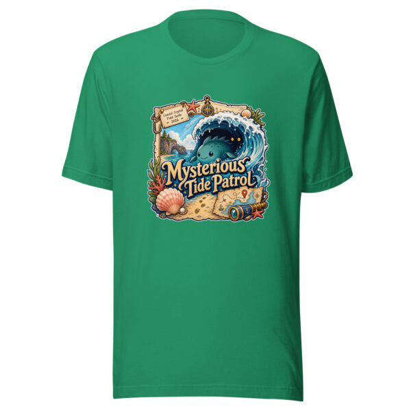 Mysterious Tide Patrol Graphic Tee mockup 15
