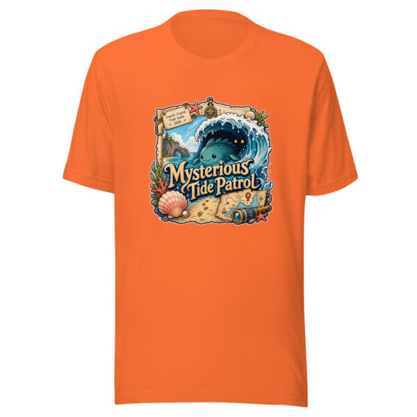 Mysterious Tide Patrol Graphic Tee mockup 17