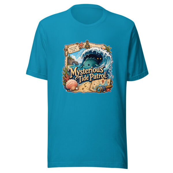 Mysterious Tide Patrol Graphic Tee mockup 2
