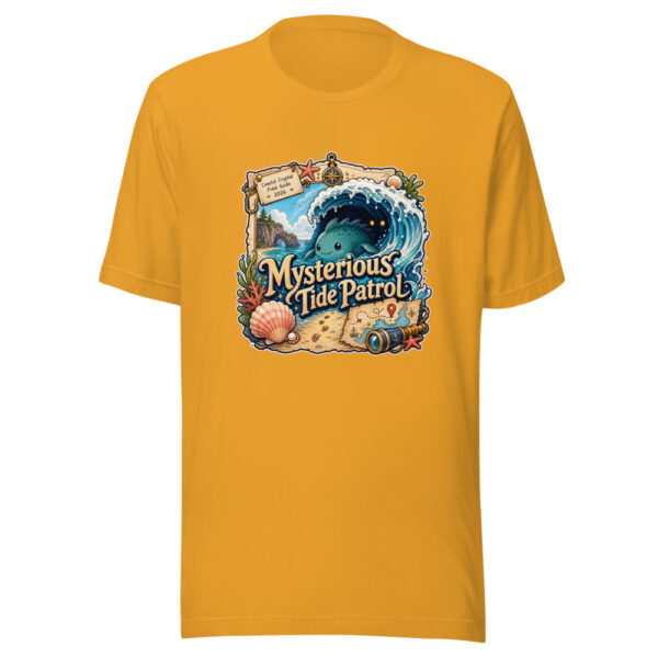 Mysterious Tide Patrol Graphic Tee mockup 3