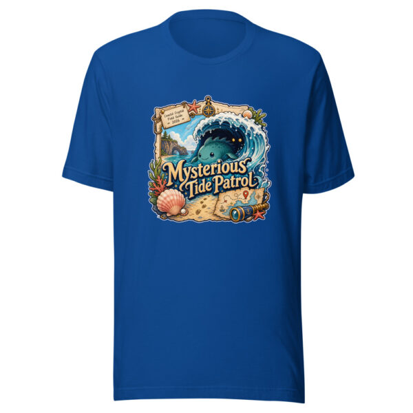 Mysterious Tide Patrol Graphic Tee mockup 4
