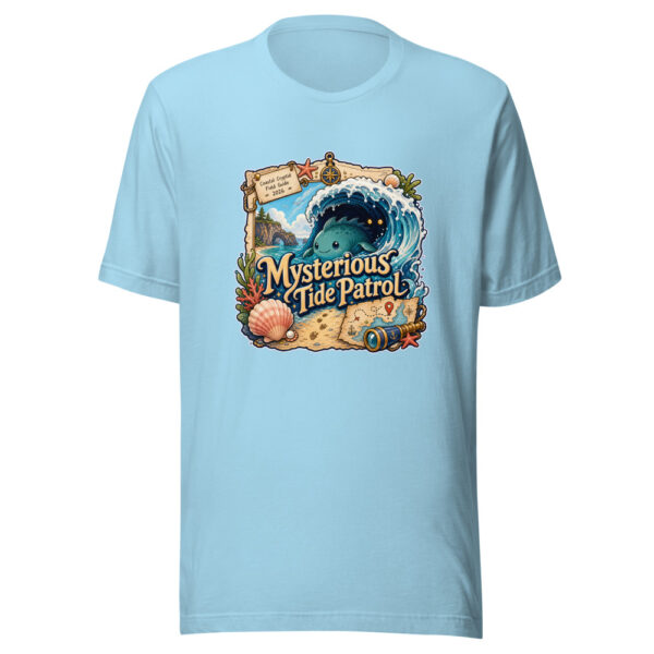 Mysterious Tide Patrol Graphic Tee mockup 6