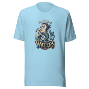 No Stable Waters Mythical-horse-pun Graphic Tee mockup 1 No Stable Waters Mythical-horse-pun Graphic Tee front view