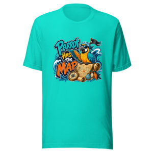 Parrot Has The Map Heartbeat-20260629T115650Z Graphic Tee mockup 1 Parrot Has The Map Heartbeat-20260629T115650Z Graphic Tee front view