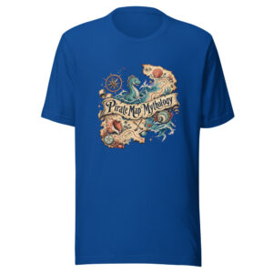 Pirate Map Mythology Graphic Tee mockup 1 Pirate Map Mythology Graphic Tee front view