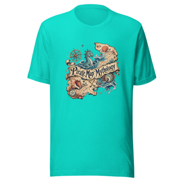 Pirate Map Mythology Graphic Tee mockup 3