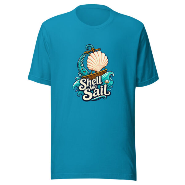Shell We Sail Graphic Tee mockup 2 Shell We Sail Graphic Tee mockup 2