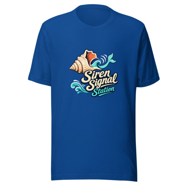 Siren Signal Station Graphic Tee mockup 3