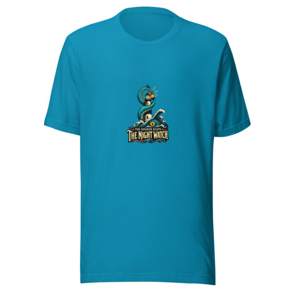 The Kraken Keeps The Night Watch Lighthouse-night-watch Graphic Tee mockup 2