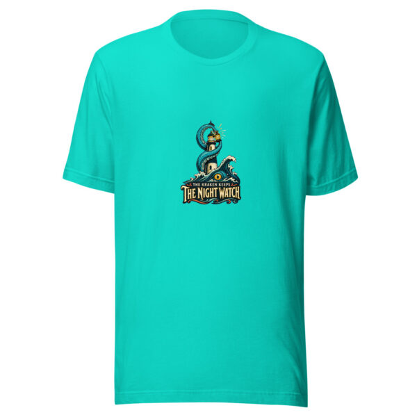 The Kraken Keeps The Night Watch Lighthouse-night-watch Graphic Tee mockup 3