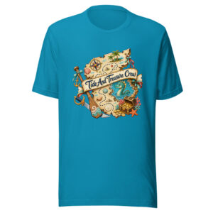 Tide And Treasure Crew Graphic Tee mockup 1 Tide And Treasure Crew Graphic Tee front view