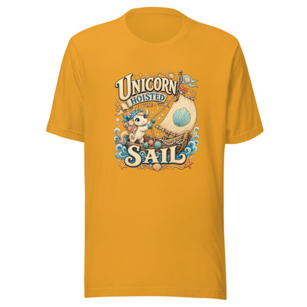 Unicorn Hoisted The Sail Graphic Tee mockup 3