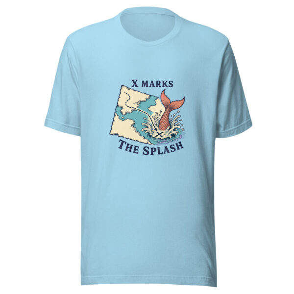 X Marks The Splash Family-mermaid-map-pun Graphic Tee front view