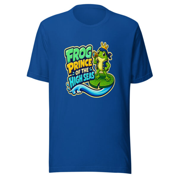 Frog Prince Of The High Seas Frog-prince-pirate Graphic Tee mockup 1 Frog Prince Of The High Seas Frog-prince-pirate Graphic Tee front view