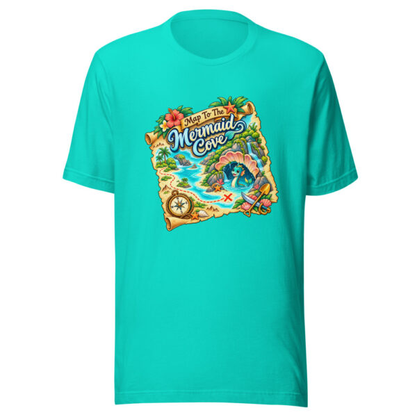 Map To The Mermaid Cove Graphic Tee mockup 3 Map To The Mermaid Cove Graphic Tee mockup 3