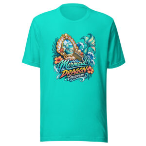 Mermaid Dragon Daydream Graphic Tee mockup 1 Mermaid Dragon Daydream Graphic Tee front view