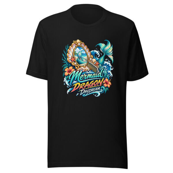 Mermaid Dragon Daydream Graphic Tee mockup 4 Mermaid Dragon Daydream Graphic Tee mockup 4