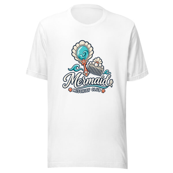 Mermaid Mischief Club Graphic Tee mockup 5 Mermaid Mischief Club Graphic Tee mockup 5