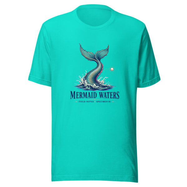 Mermaid Waters — Field Notes, Specimen 01 Coastal-folklore-field-guide Graphic Tee mockup 3