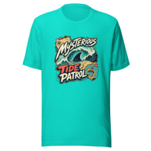 Mysterious Tide Patrol Graphic Tee mockup 1 Mysterious Tide Patrol Graphic Tee front view