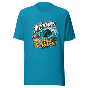 Mysterious Tide Patrol Graphic Tee mockup 1 Mysterious Tide Patrol Graphic Tee front view