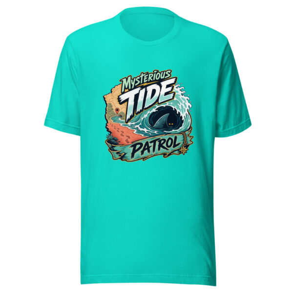 Mysterious Tide Patrol Graphic Tee mockup 3