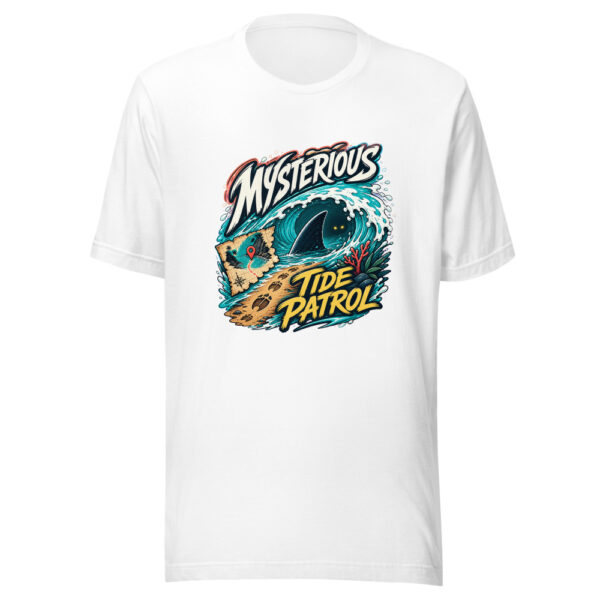 Mysterious Tide Patrol Graphic Tee mockup 5 Mysterious Tide Patrol Graphic Tee mockup 5