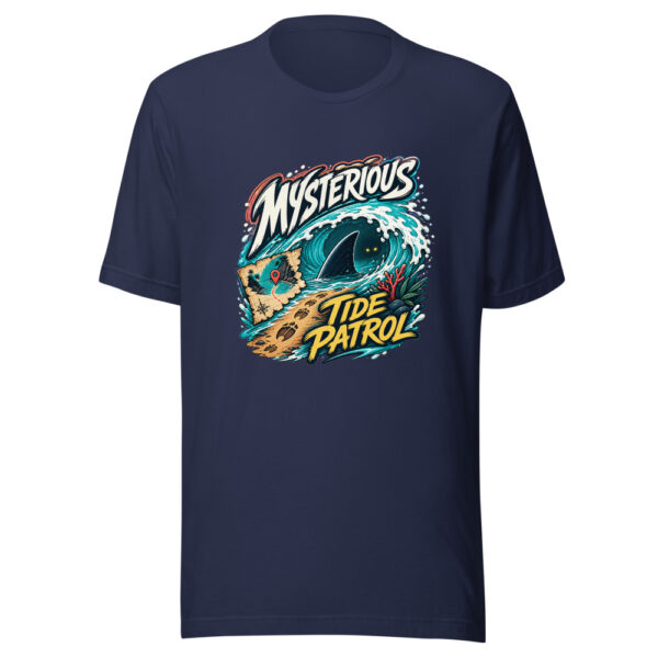 Mysterious Tide Patrol Graphic Tee mockup 6 Mysterious Tide Patrol Graphic Tee mockup 6