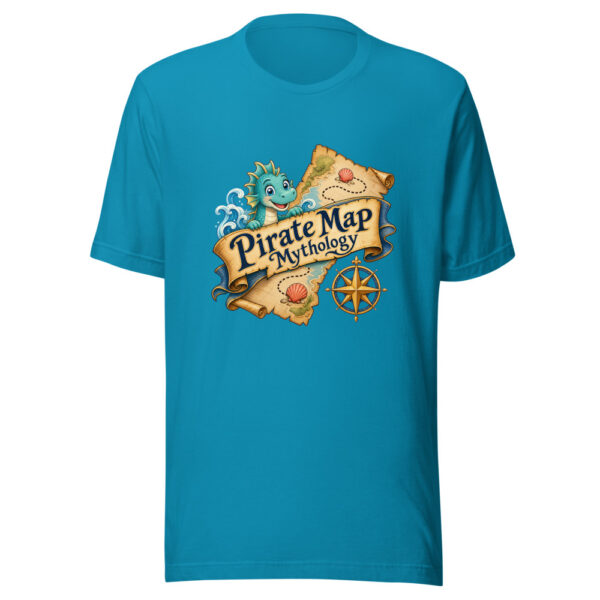 Pirate Map Mythology Graphic Tee mockup 1 Pirate Map Mythology Graphic Tee front view